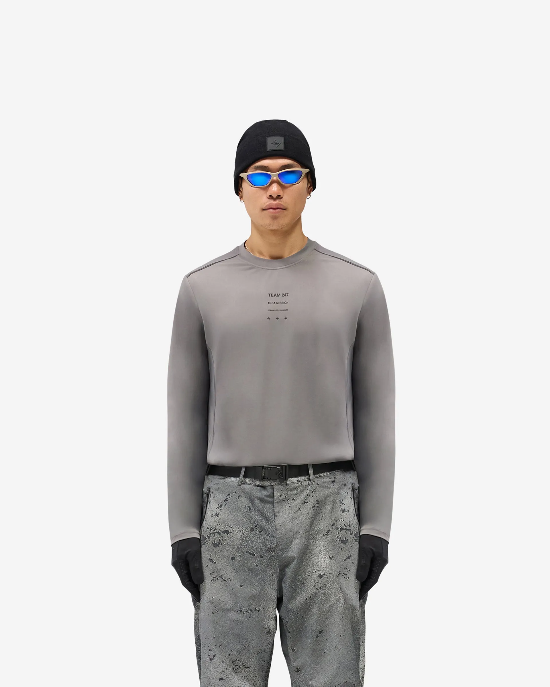 247 Trail Long Sleeve T-Shirt - Steel No-Fuss Design