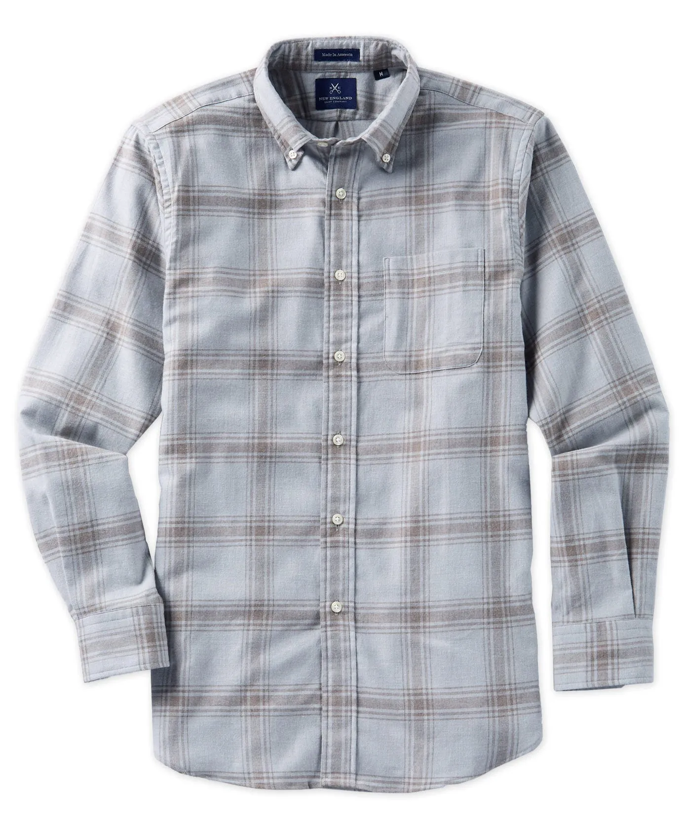 Bristol Button-Down Brindle Heather Flannel Sport Shirt Everyday Essential