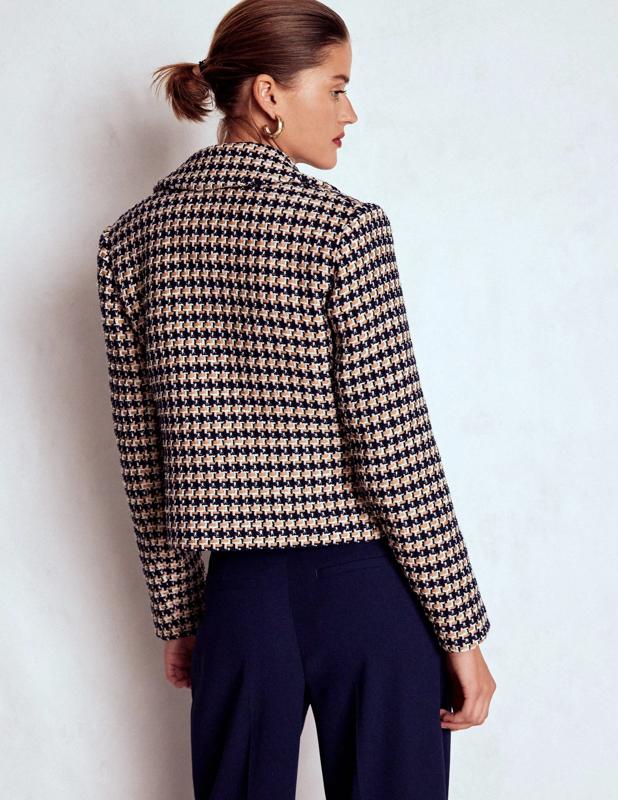 Multi Pocket Fall Outfit Button Up textured Jacket-CAMEL AND PINK TEXTURE