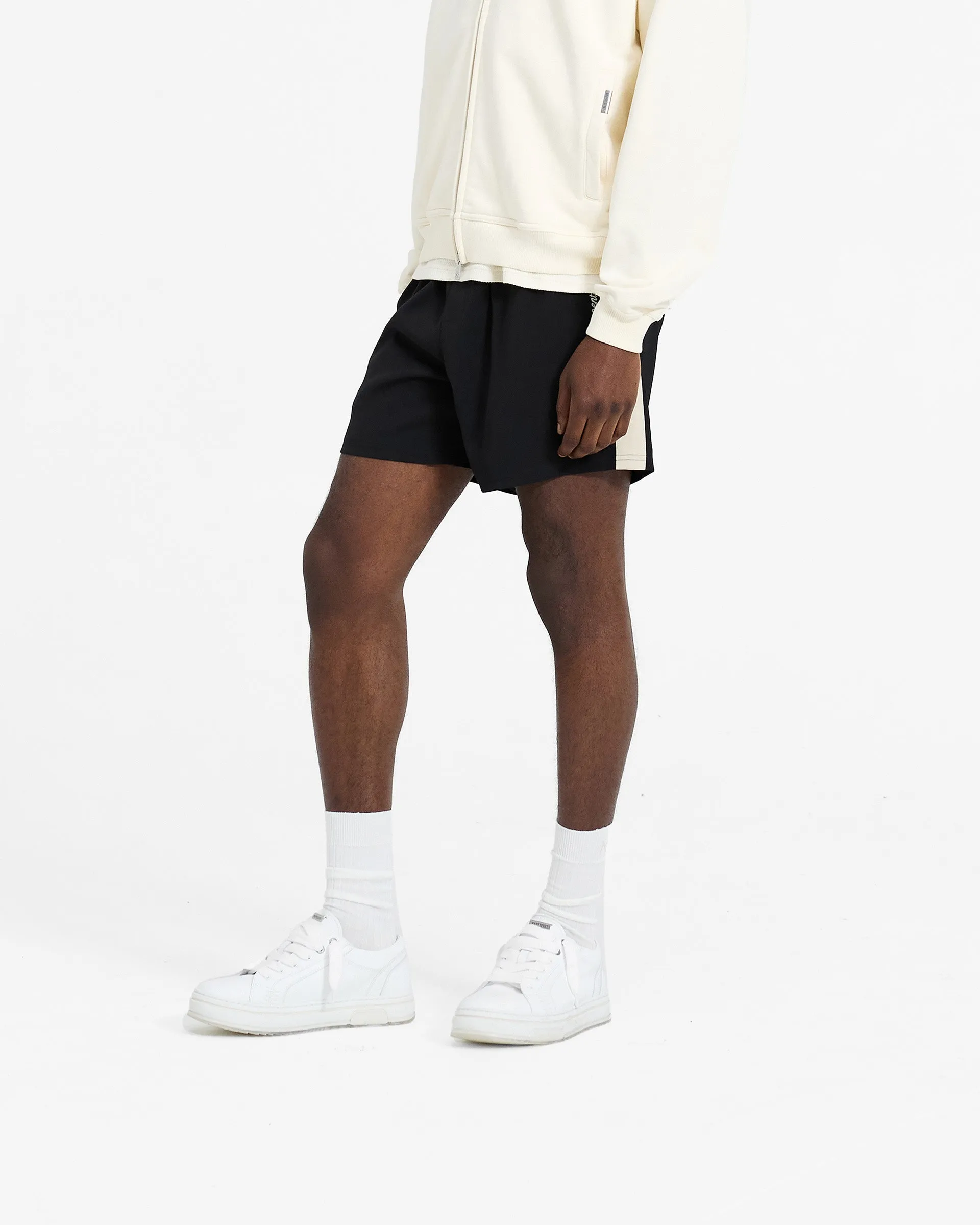 All Season Extended Inseam Options Track Short - Jet Black