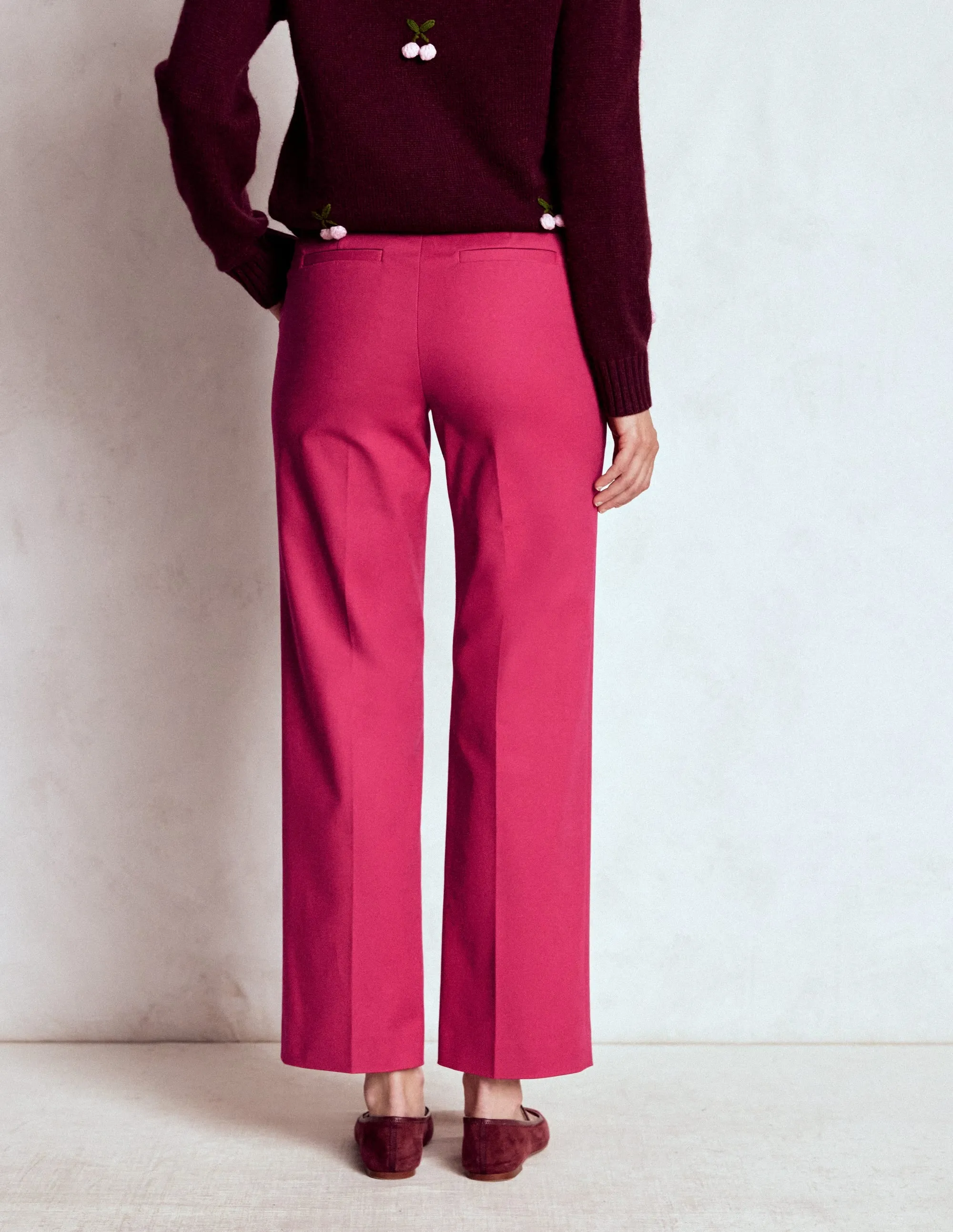 Functional Ease Canonbury 7/8 Trousers-Bright Cherry