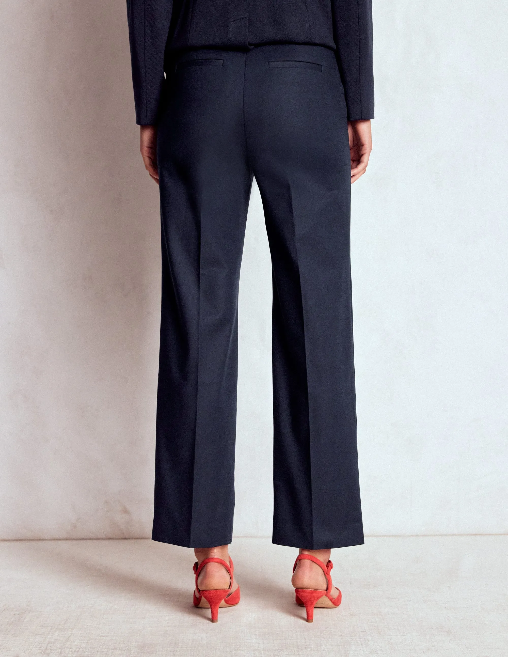 Canonbury 7/8 Trousers-Navy Sleek and Soft