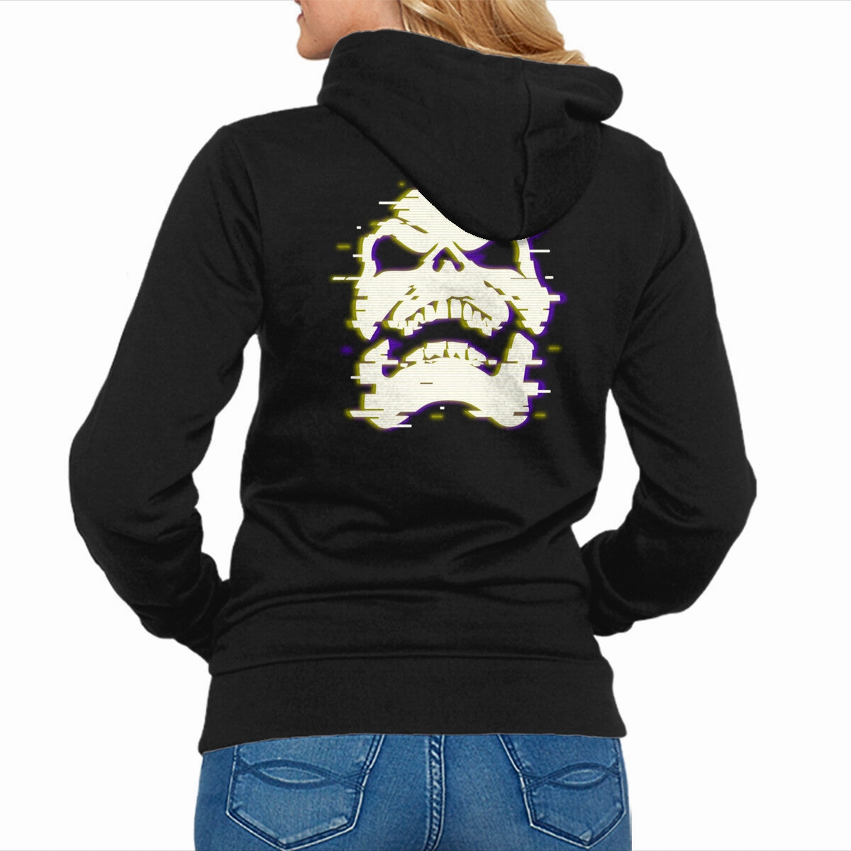 product promotion Elastic Glitchy Skull