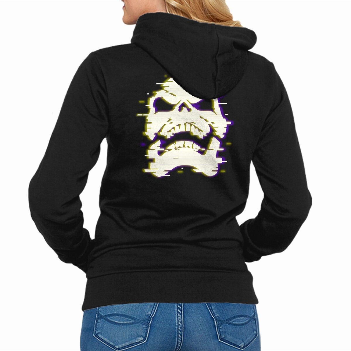 Glitchy Skull Seasonal Fashion neon colors