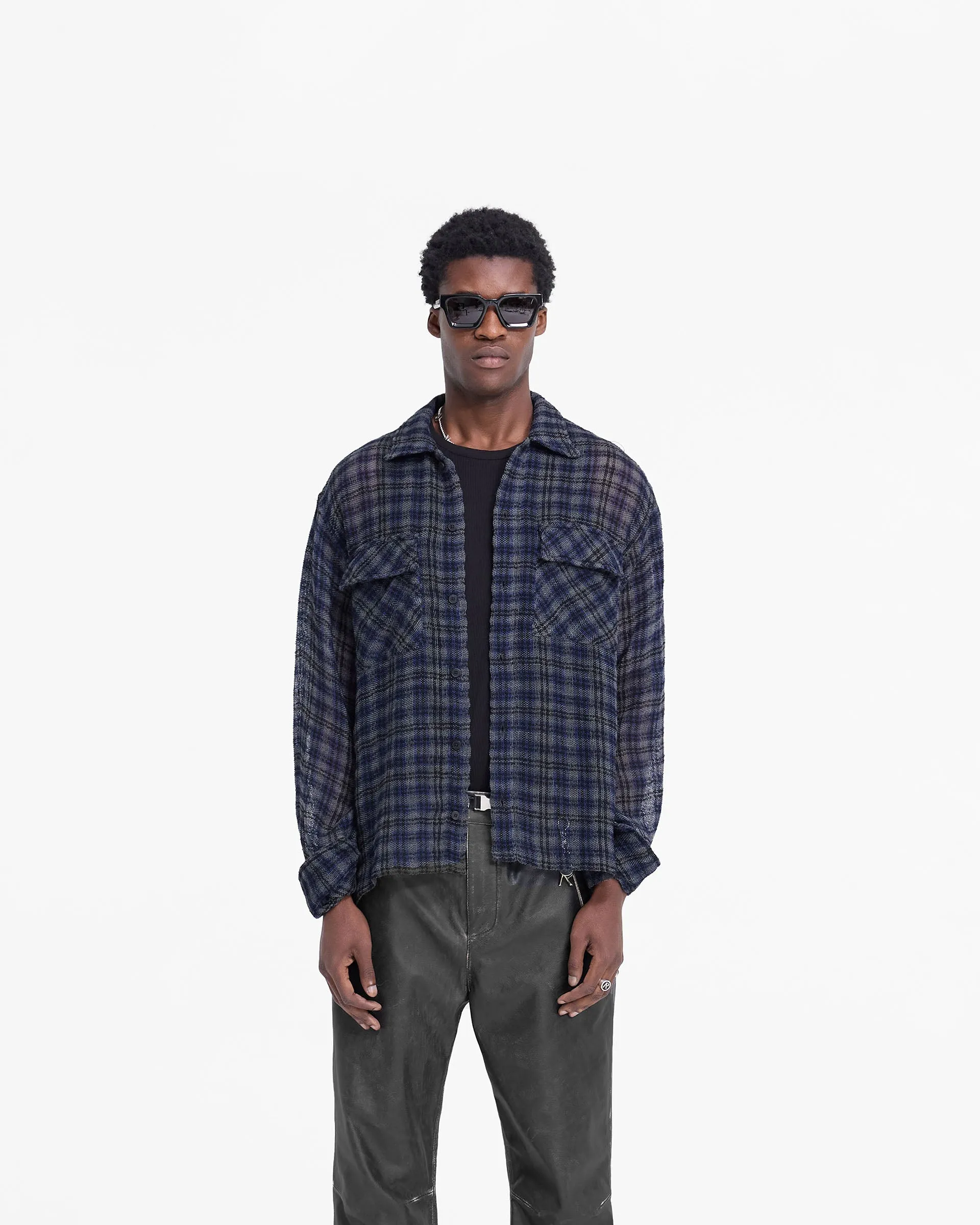 Creative Professional Check Flannel Shirt - Blue Check