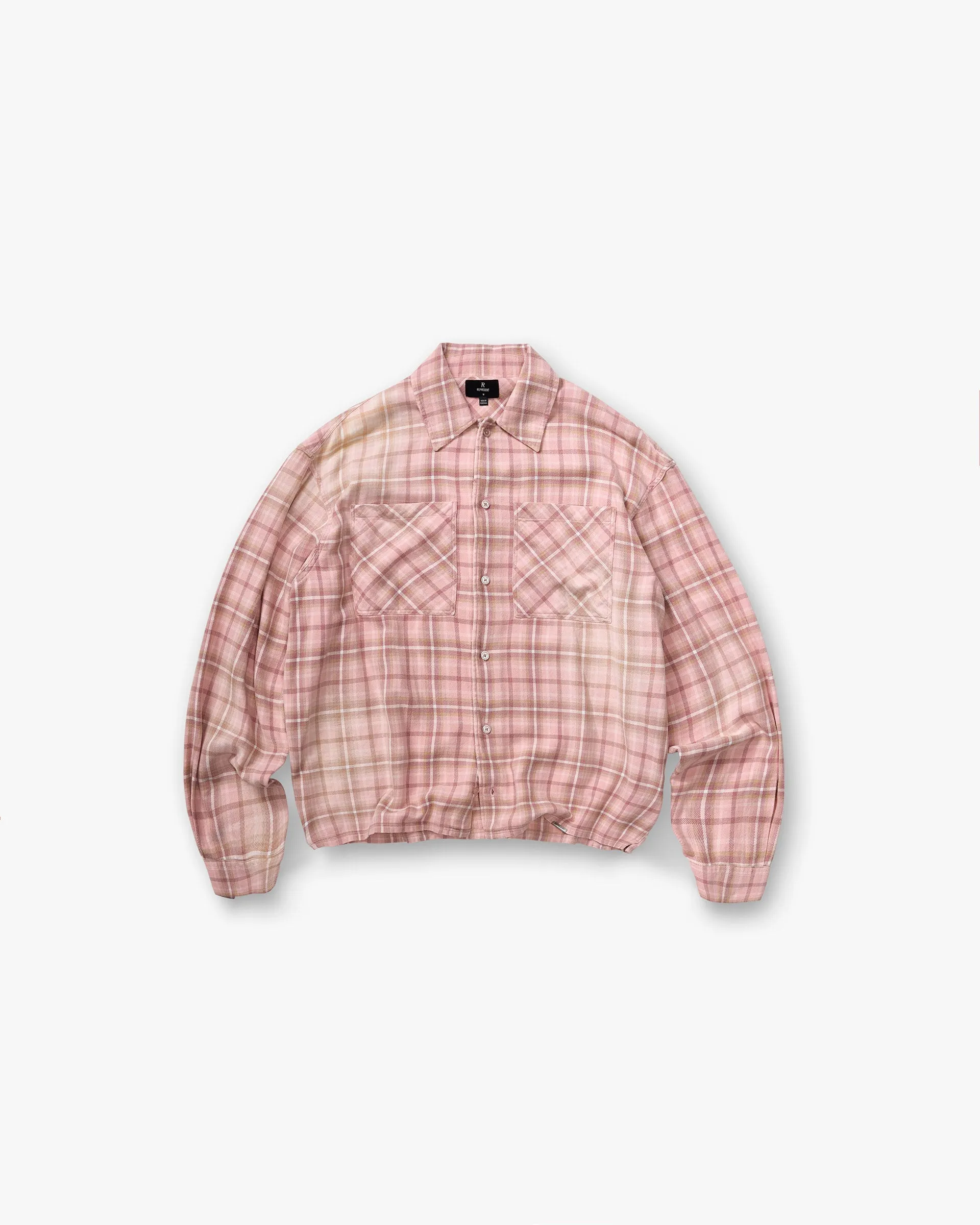 Camouflage Print Check Shirt - Quartz