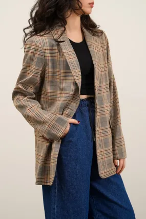 Classic Fit Cut Layered Cuff System CHECKERED BLAZER