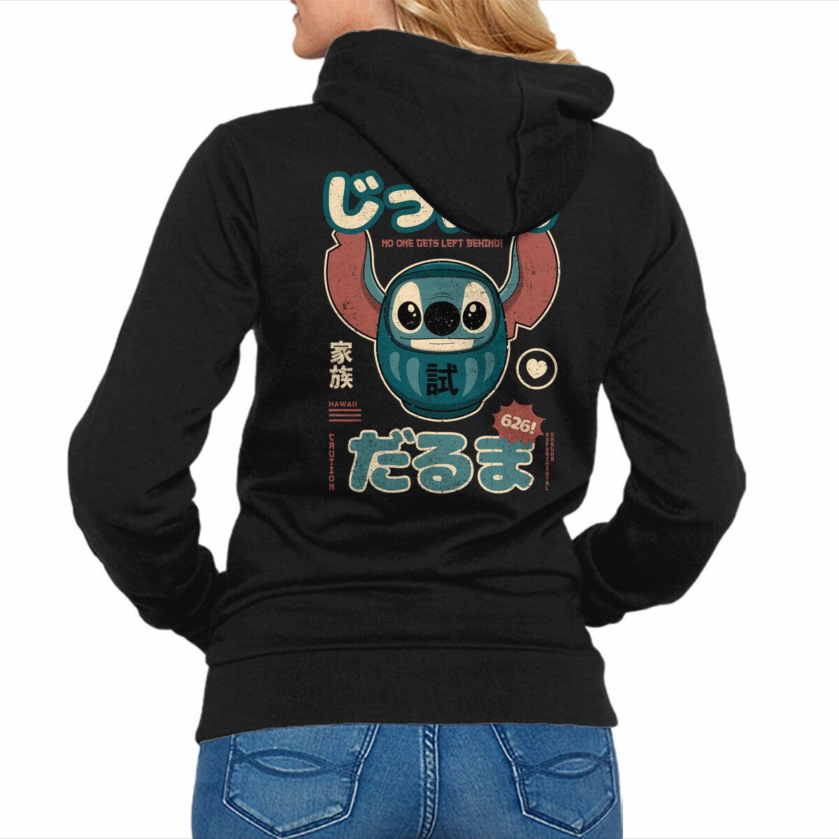 Fashionable Hoodie sequin Daruma Experiment