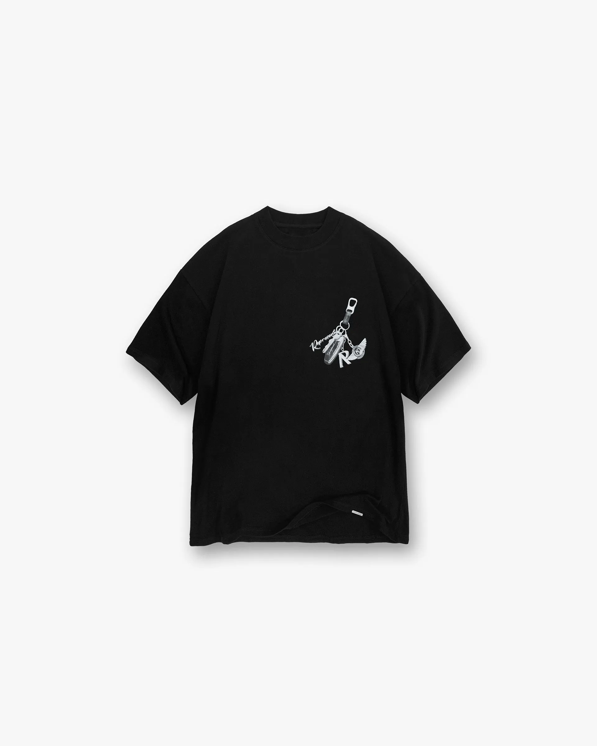 Relaxed Look Keys To The Club T-Shirt - Jet Black