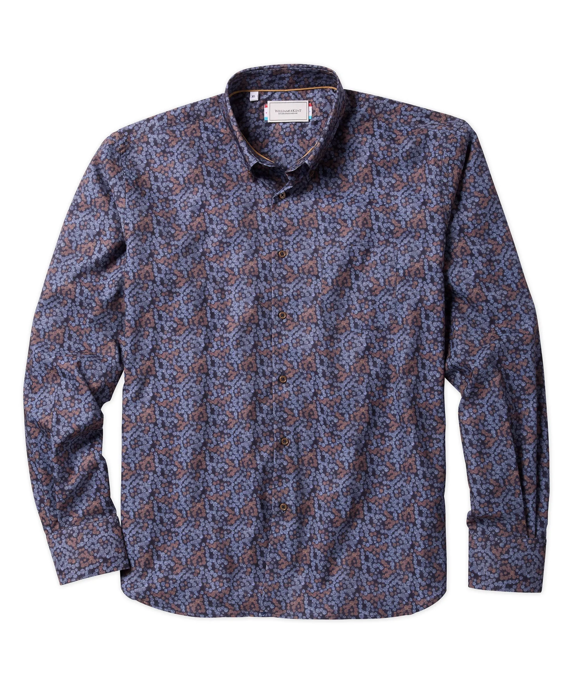 Circle Pattern Sport Shirt Checkered Print