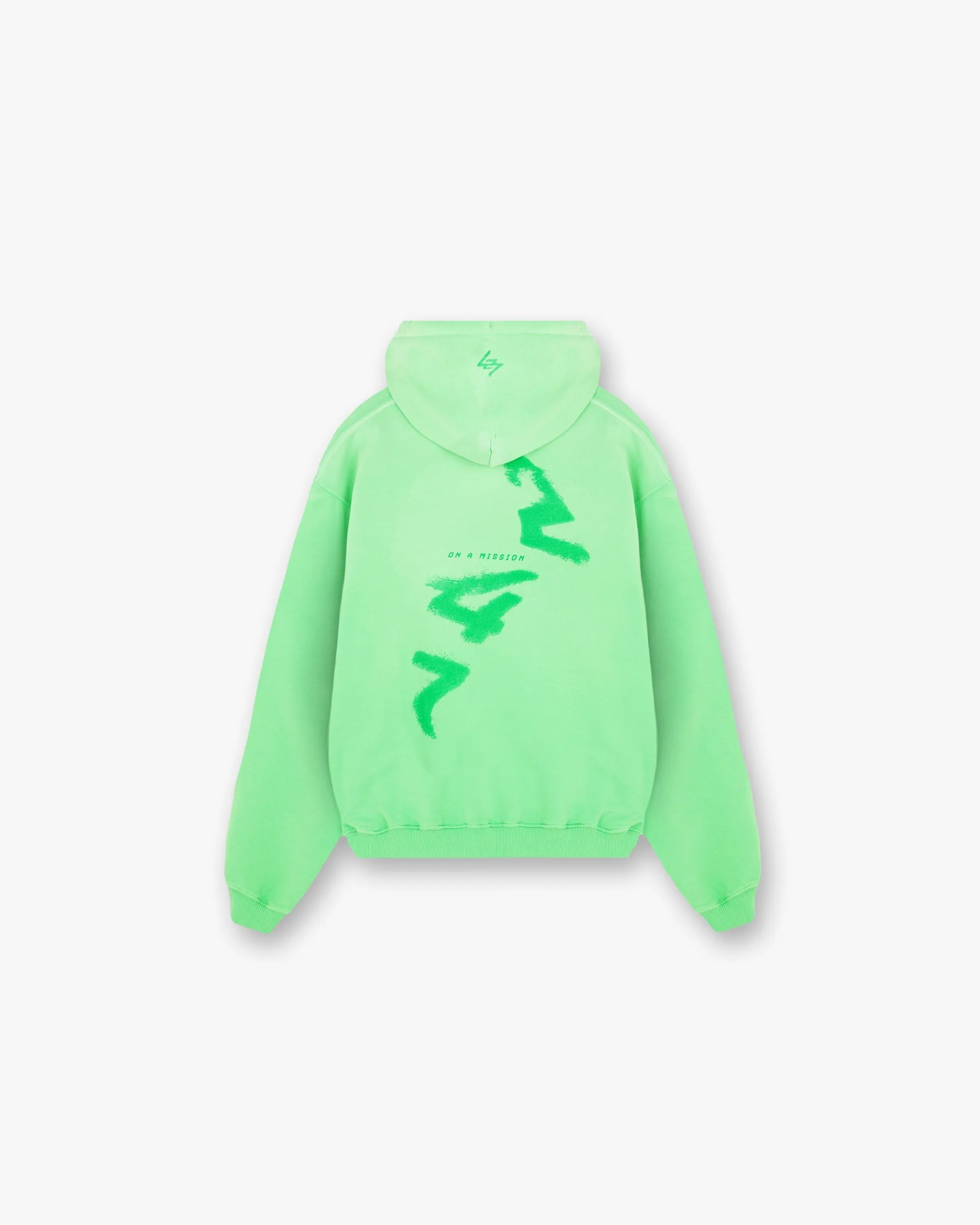 247 Motion Oversized Hoodie  - Speed Green Kangaroo Pocket