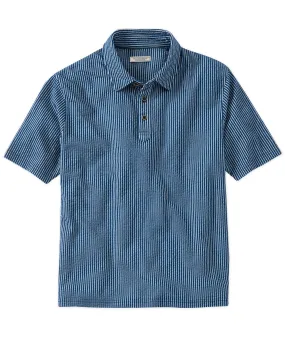 Short Sleeve Seersucker Garment-Dyed Polo Beach Wear Vibrant Hue