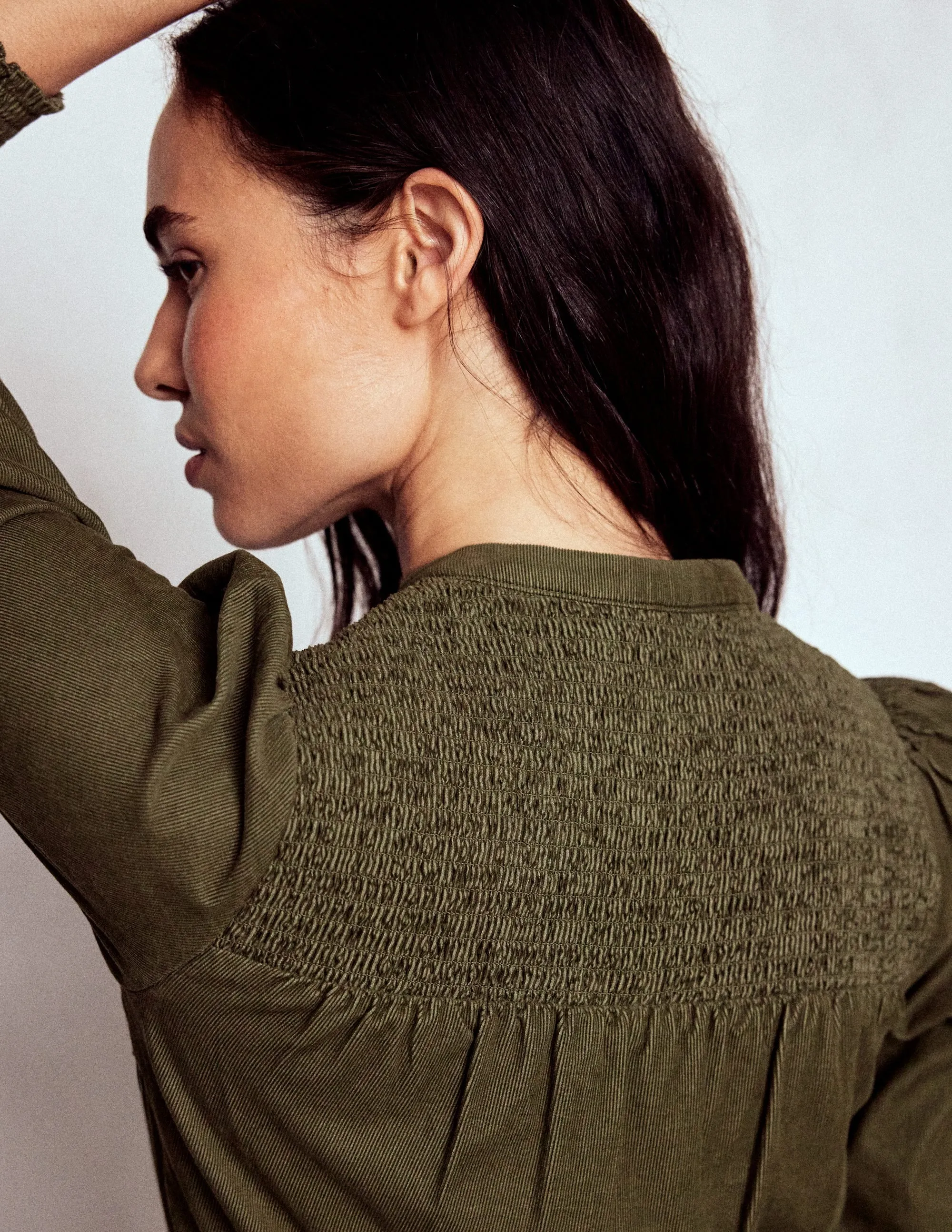 Day-To-Night Wear Influencer-Approved Cecily Cord Midi Dress-Woodland Green