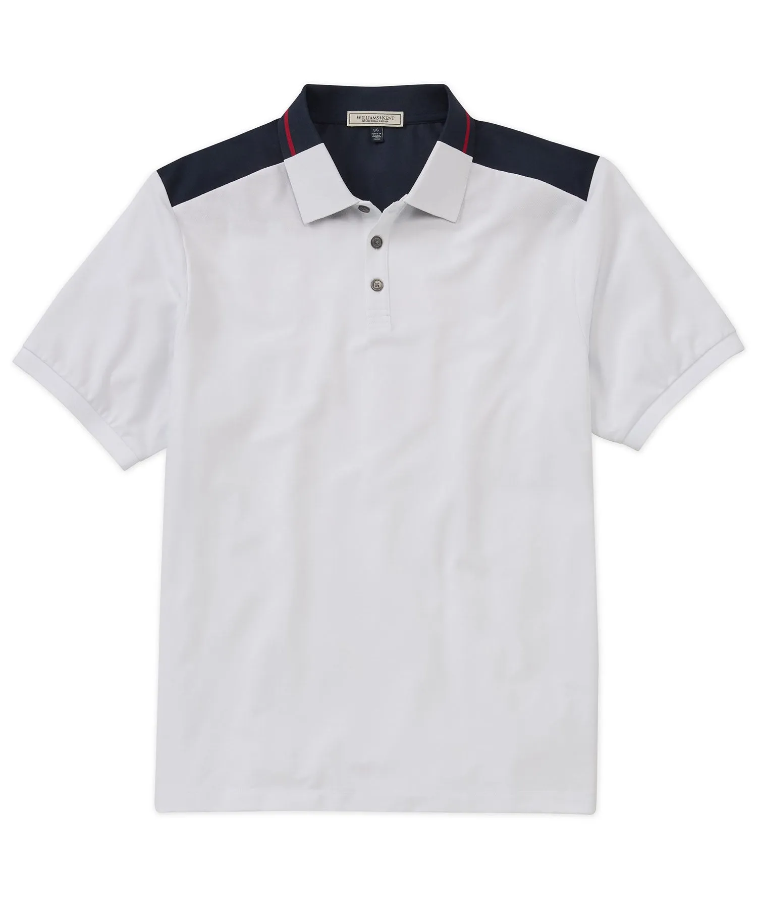 Color Blocked Polo Shirt High Neck