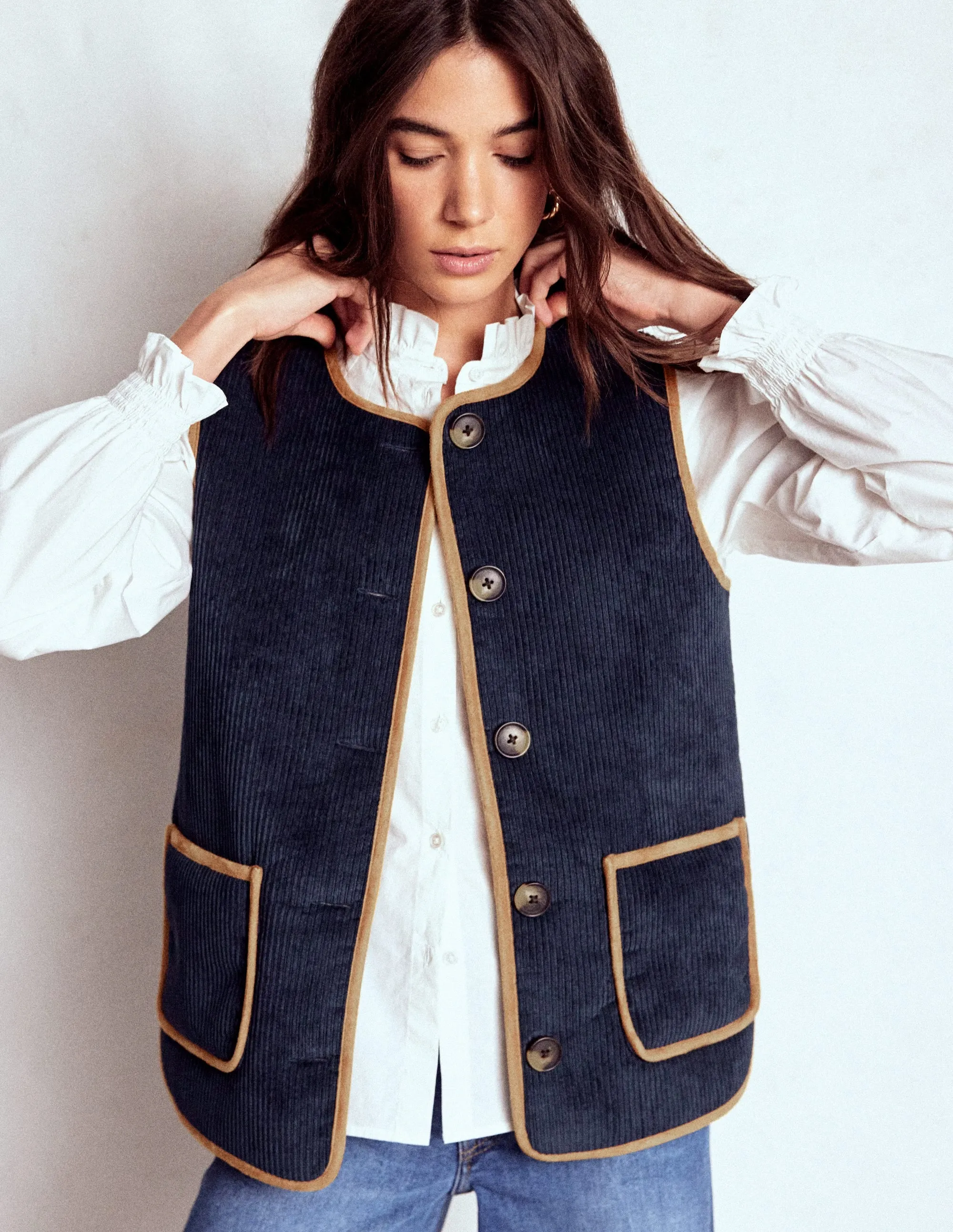 Clerkenwell Reversible Gilet-Navy, Leopard QuickRelease Buckles Chill Weather