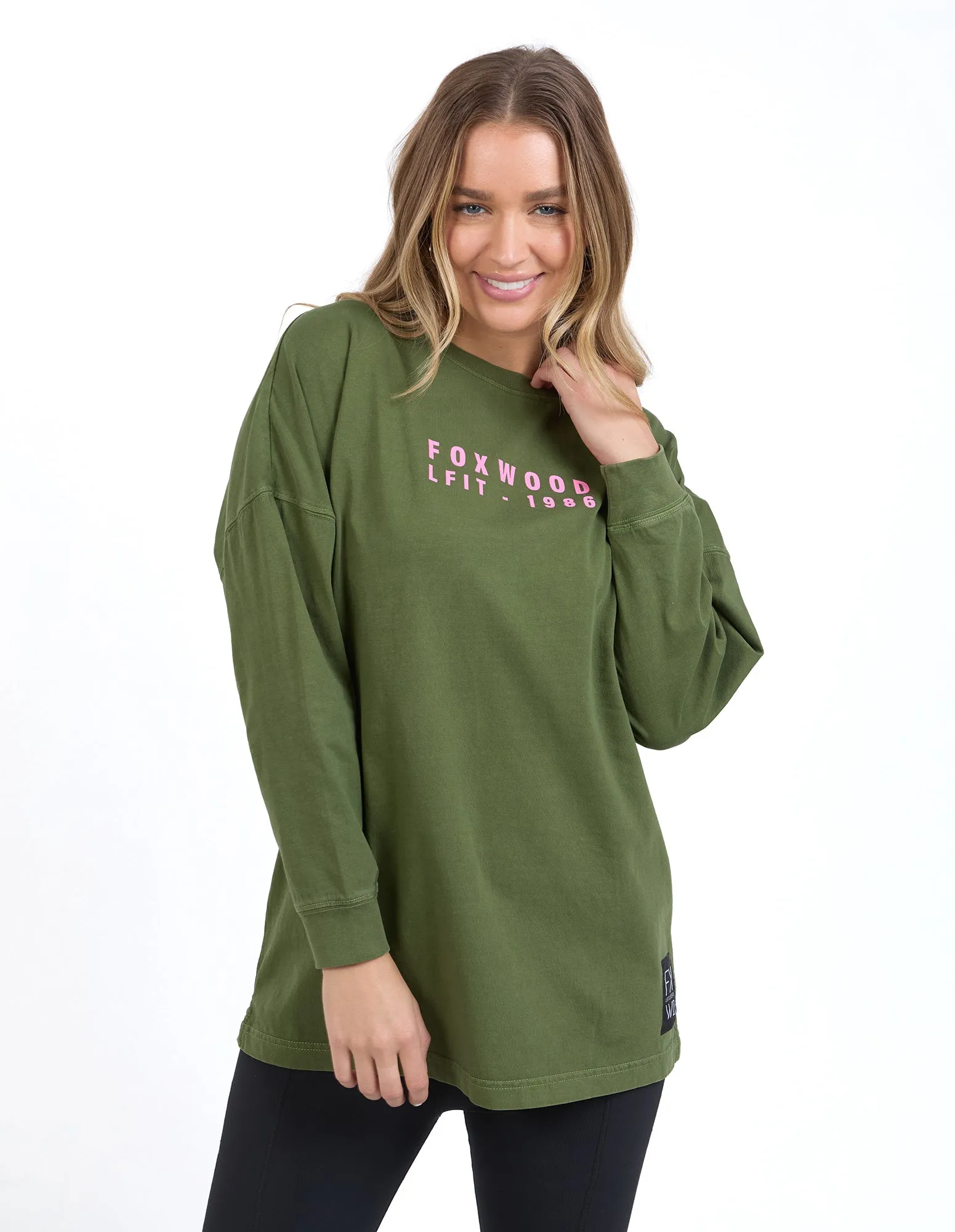 Foxwood Authentic L/S Tee Olive OdorResistantFinish