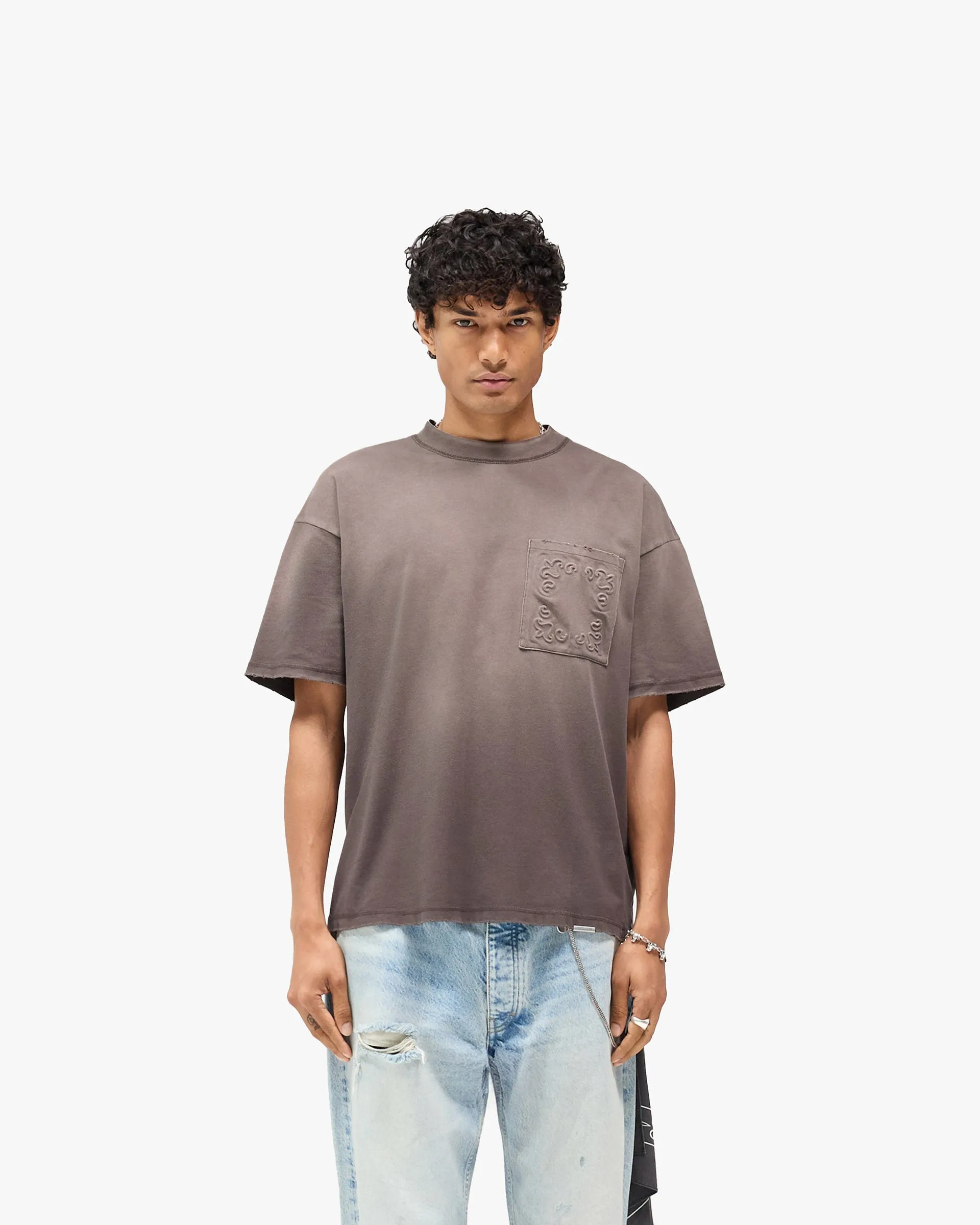 Represent X Hunter T-Shirt - Stained Brown DoubleStitched Seams Cozy Fit
