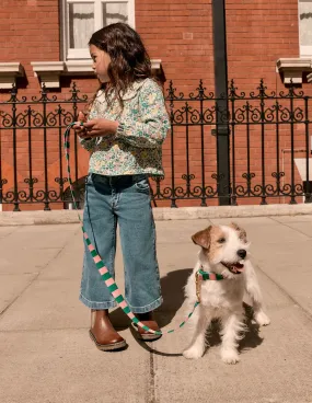 Fade Resistant Dye SustainableBlend Collared Slub Top-Pear Green Flowerbed