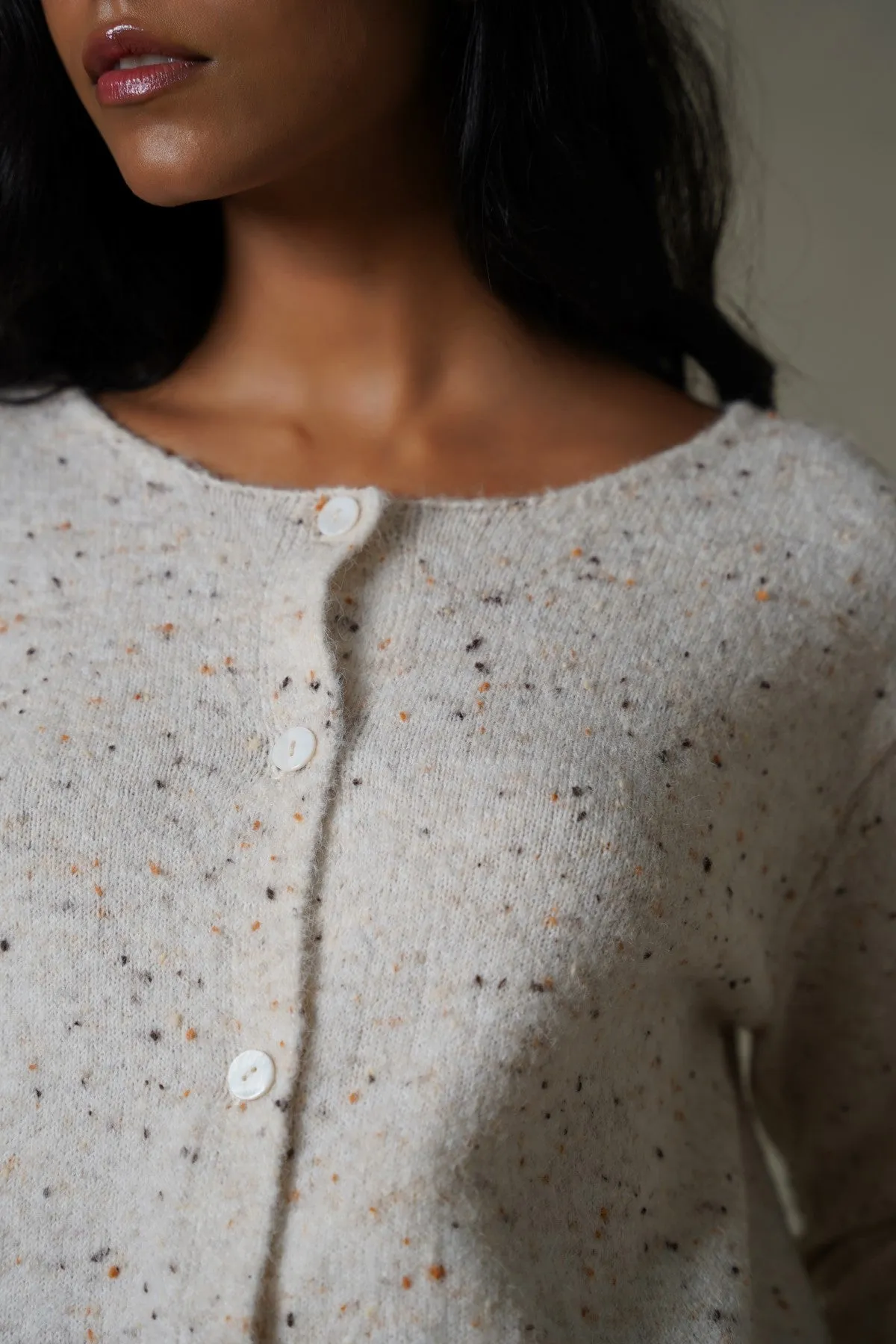 Lightweight Wear Wrinkle Resistant Knit CONFETTI CARDIGAN