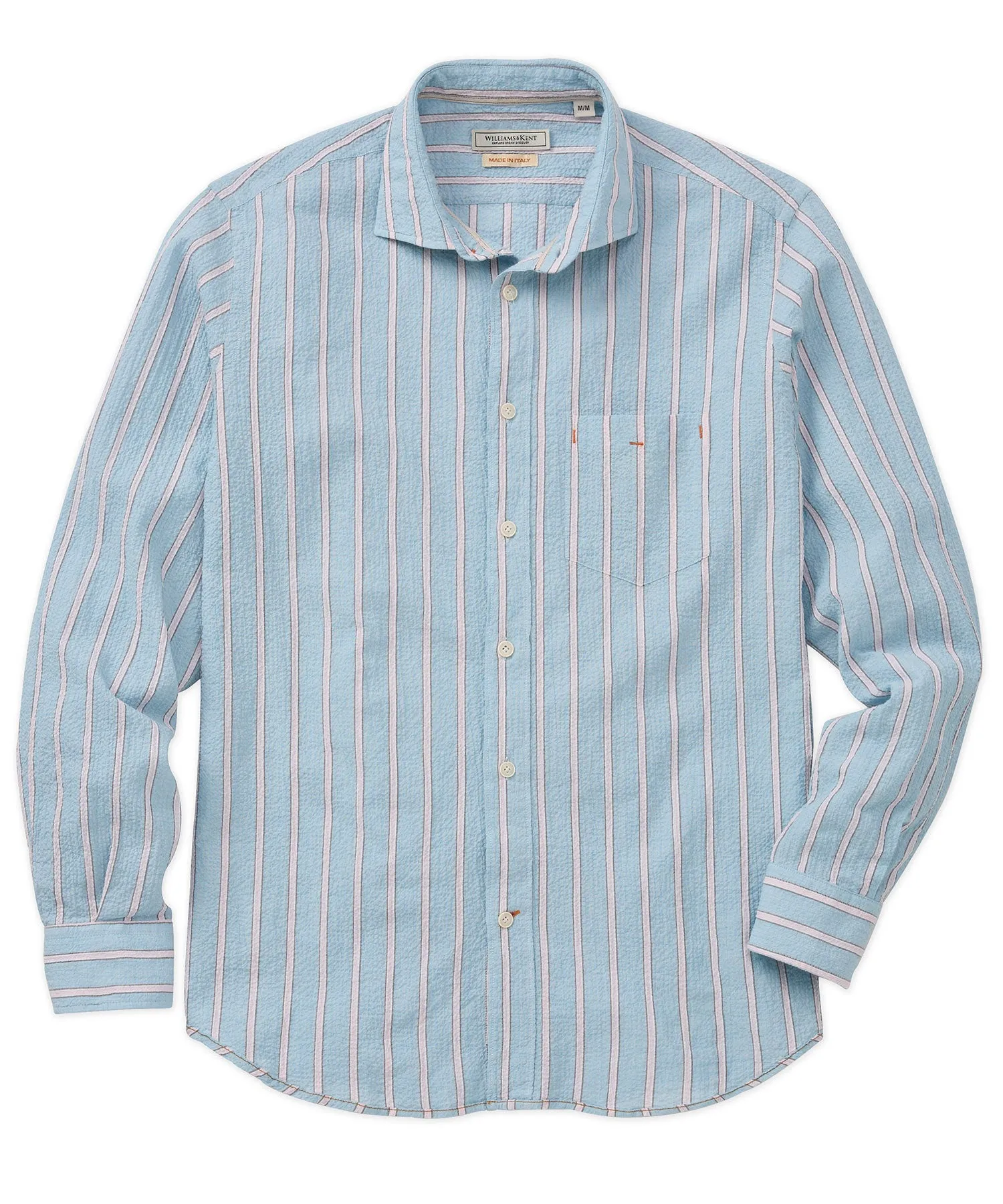 Vintage Framed Stripe Sport Shirt Fall Fashion Workwear Casual