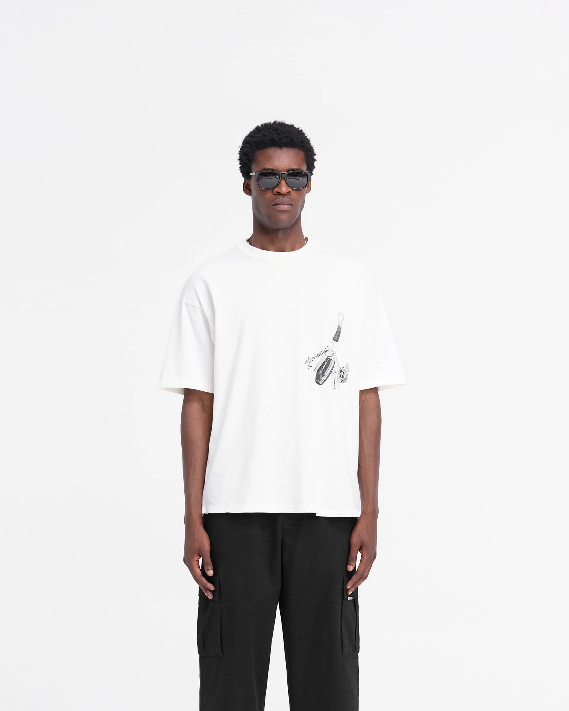 Keys To The Club T-Shirt - Flat White Comfy Vibes NonRestrictive Cut