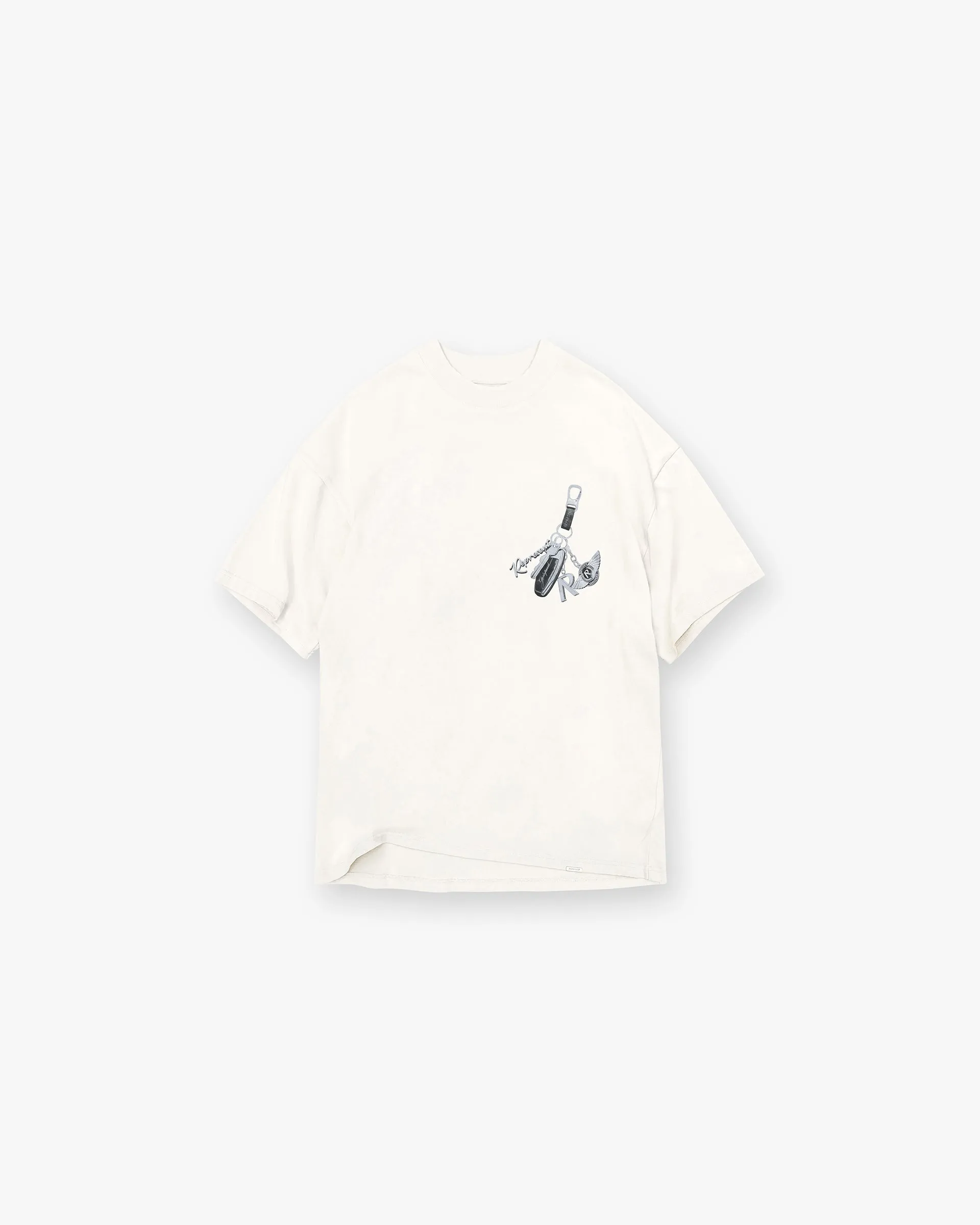 Keys To The Club T-Shirt - Flat White Soft Comfort Wear Heavyweight Weave