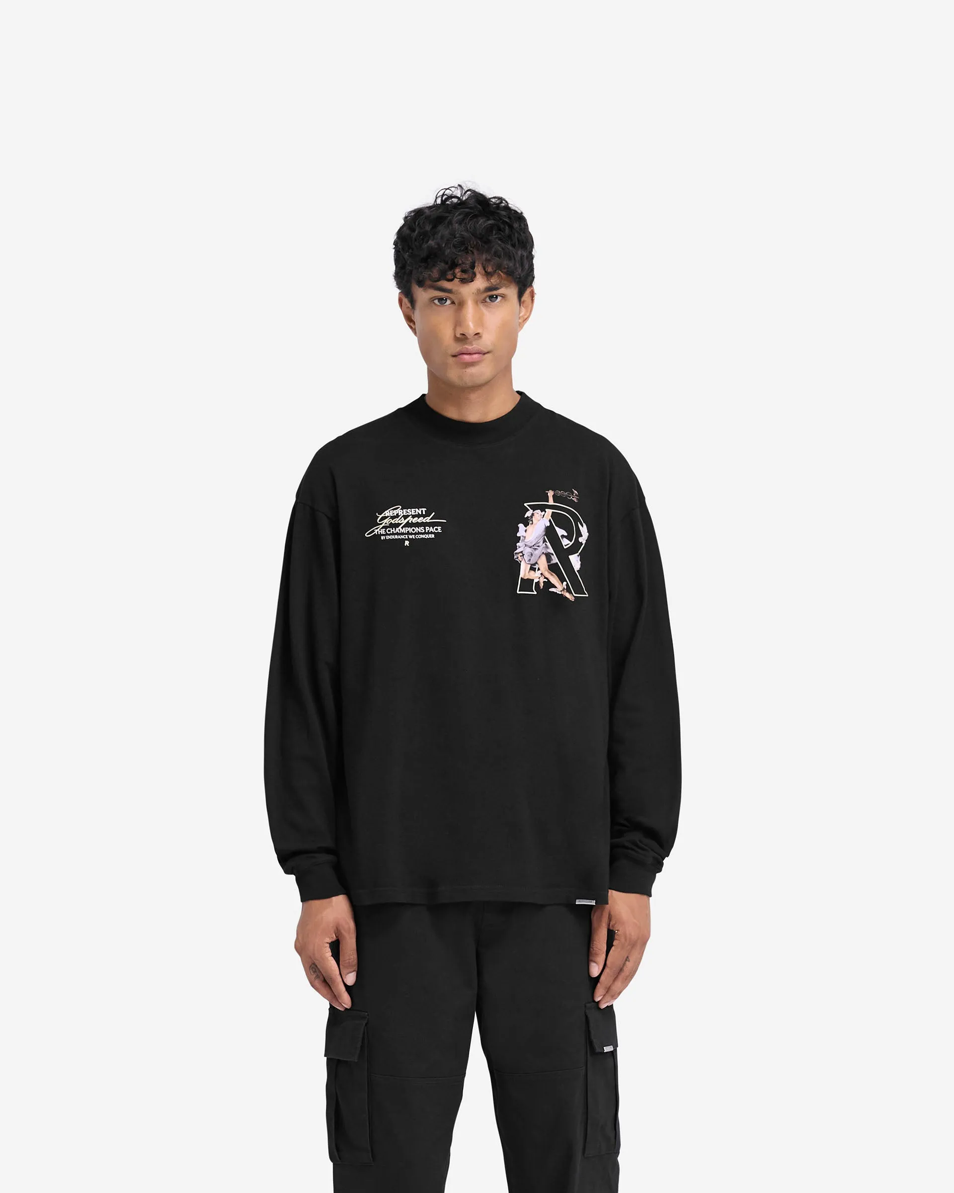 Hermes Long Sleeve T-Shirt - Jet Black Multi Purpose Wear