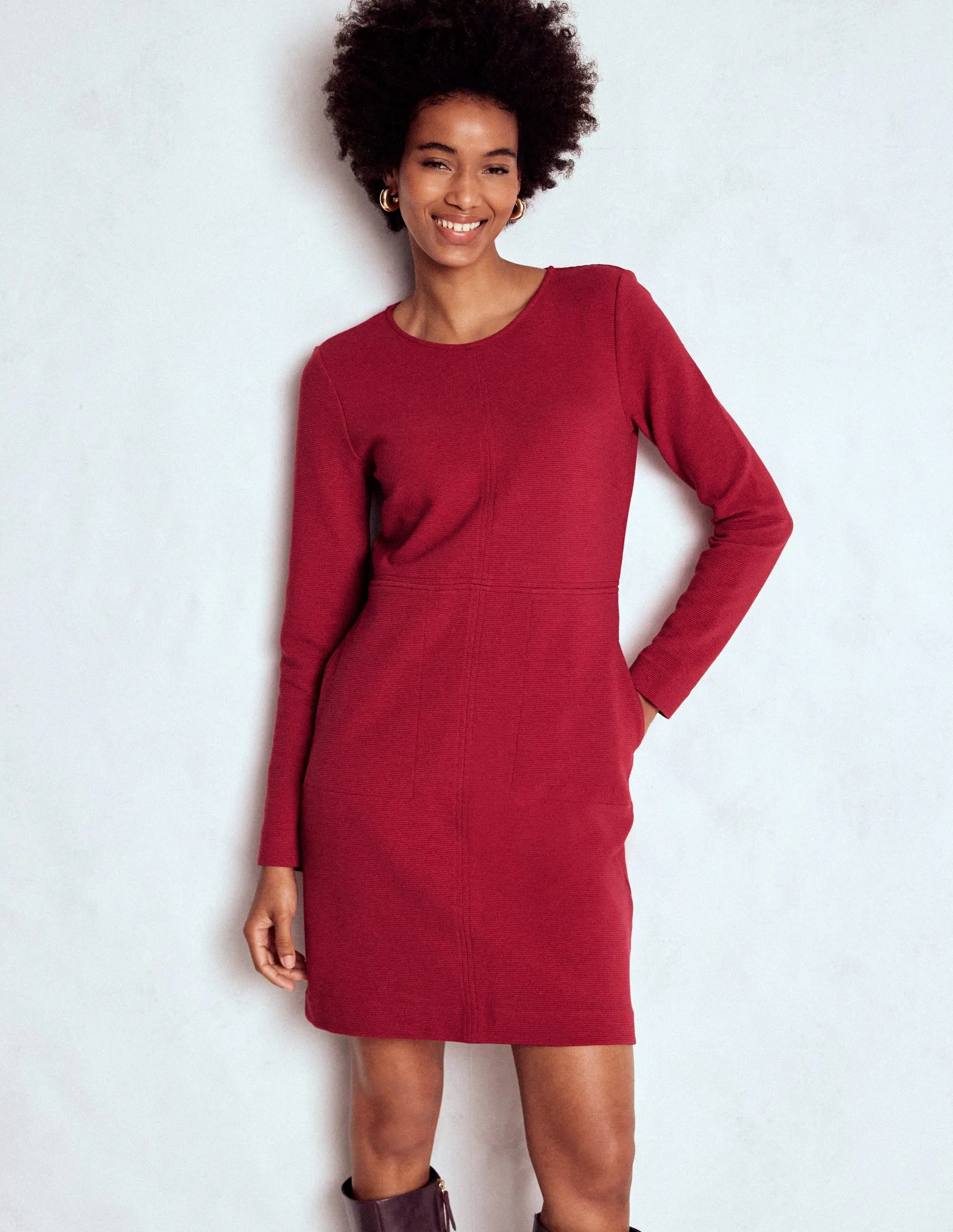 Cornelia Ottoman Dress-Red Liquorice Chilly Weather Wear