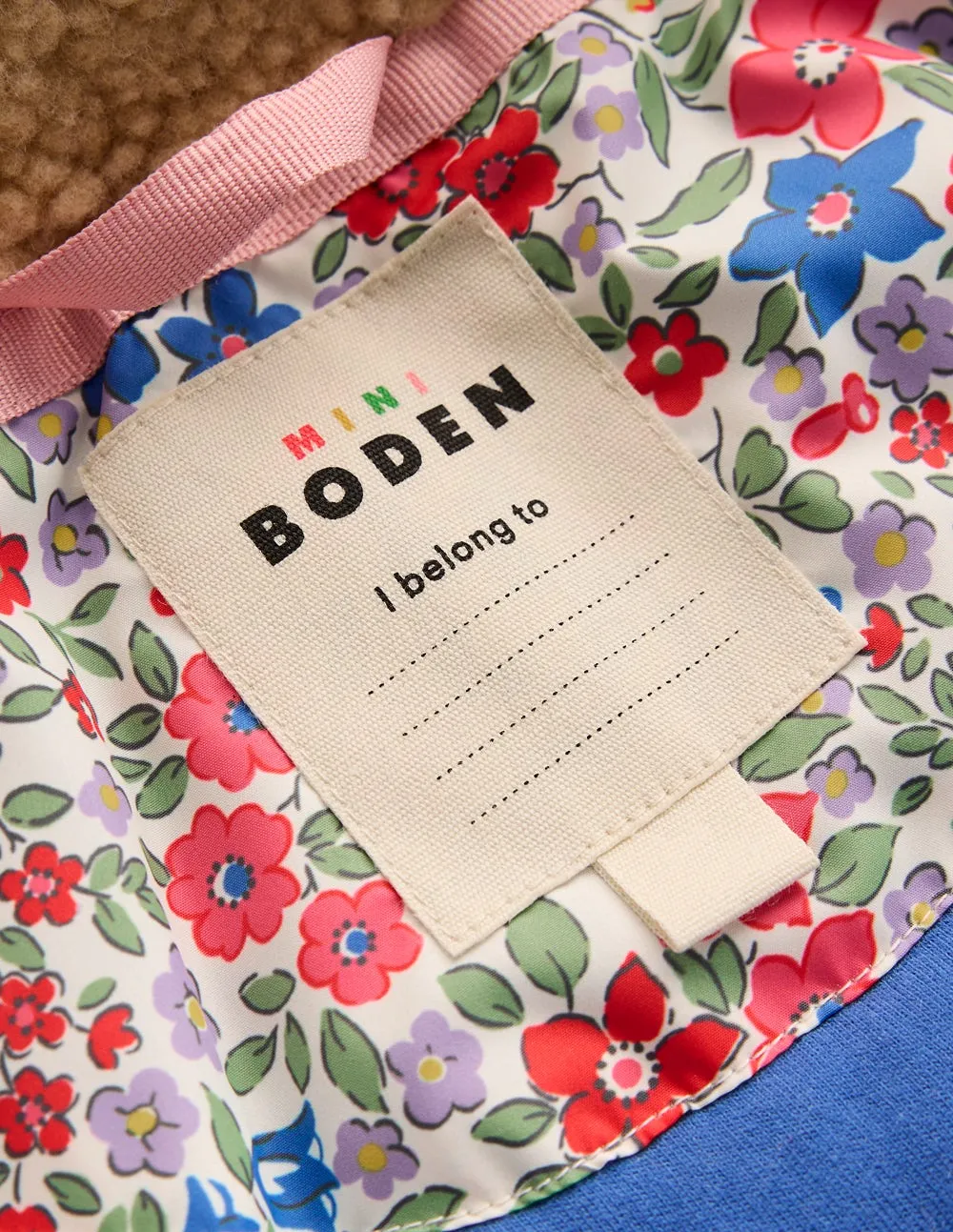 Airtight Fasteners Cosy Longline Coat-Rose Pink Flowerbed