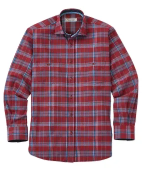 Errand Ready Festival Fashion Cotton-Nylon Large Plaid Long Sleeve Sport Shirt