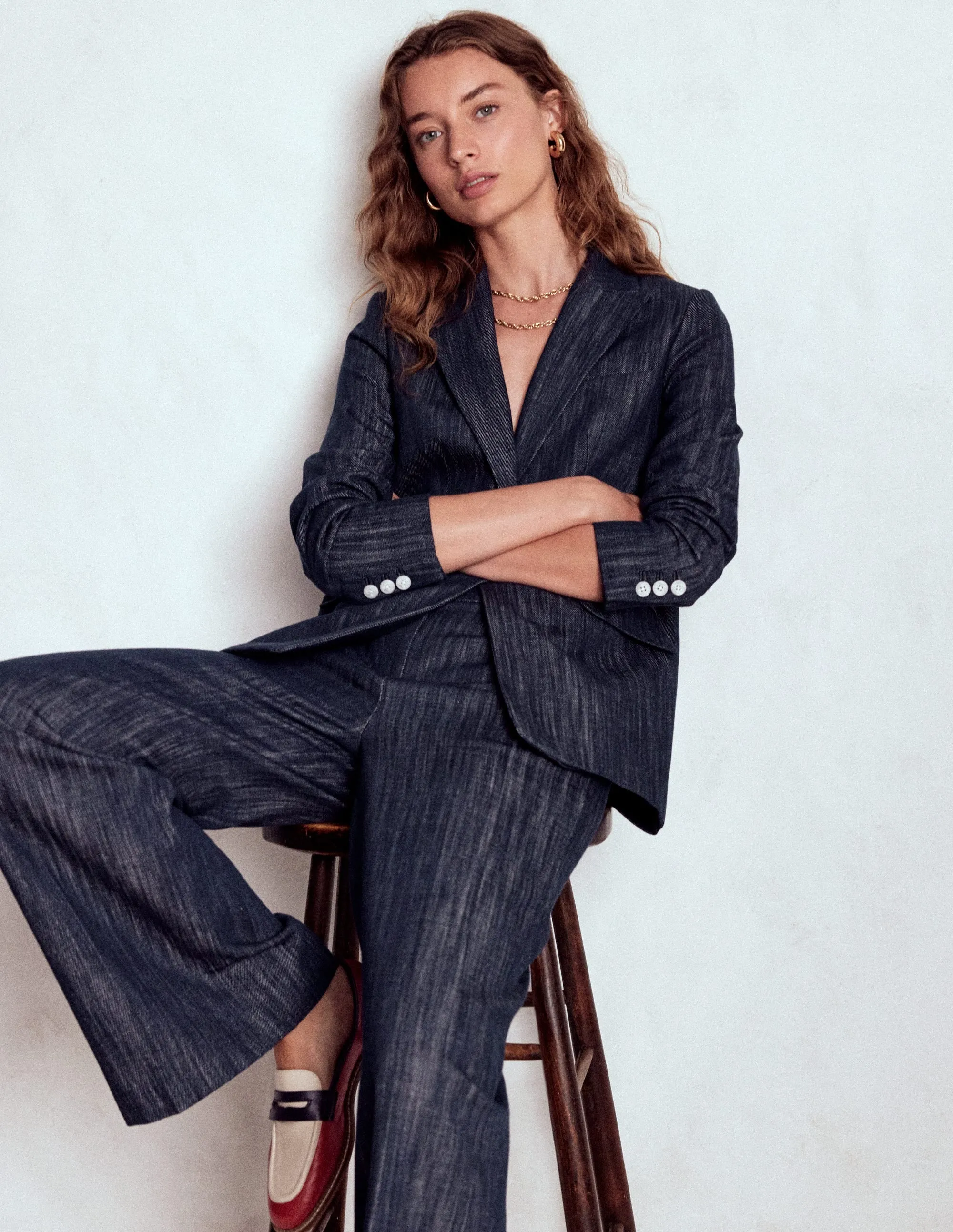 Belgravia Twill Trousers-Navy Indigo Ripstop Reinforcement