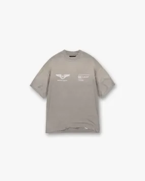 Team Rep T-Shirt - Dark Taupe LayeredHemDetails