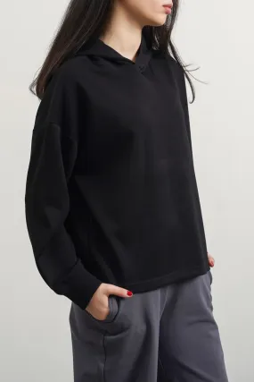 CROPPED NEOPRENE HOODIE Sporty apparel
