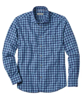 Tonal Gingham Check Long Sleeve Sport Shirt Mountain Escape