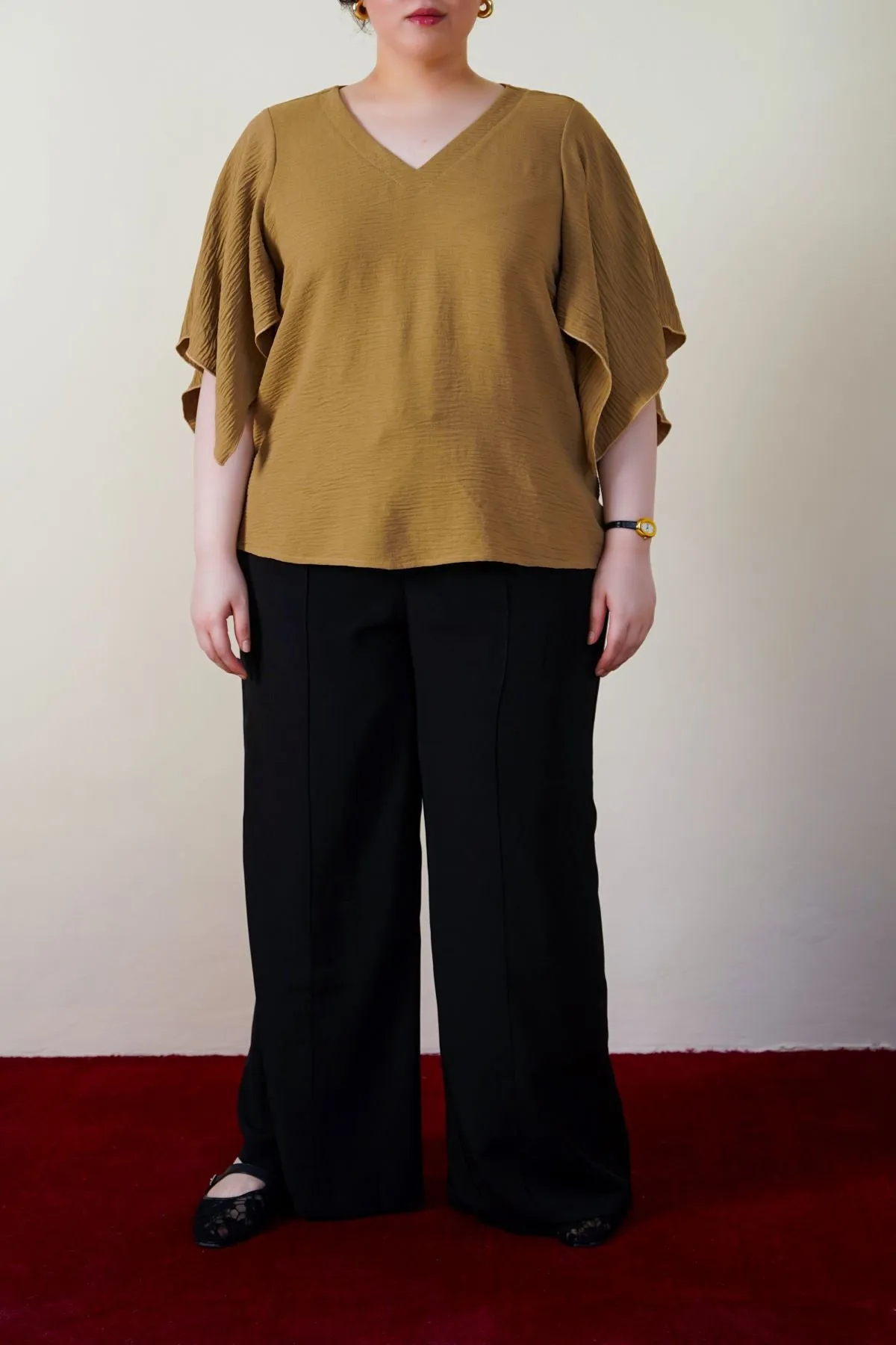 Stretch Support GussetedCrotch CURVE DRAWSTRING PANTS