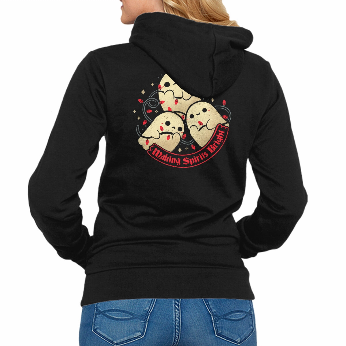Chic Hoodie product festival wearability Cute Ghosts Making Spirits Bright