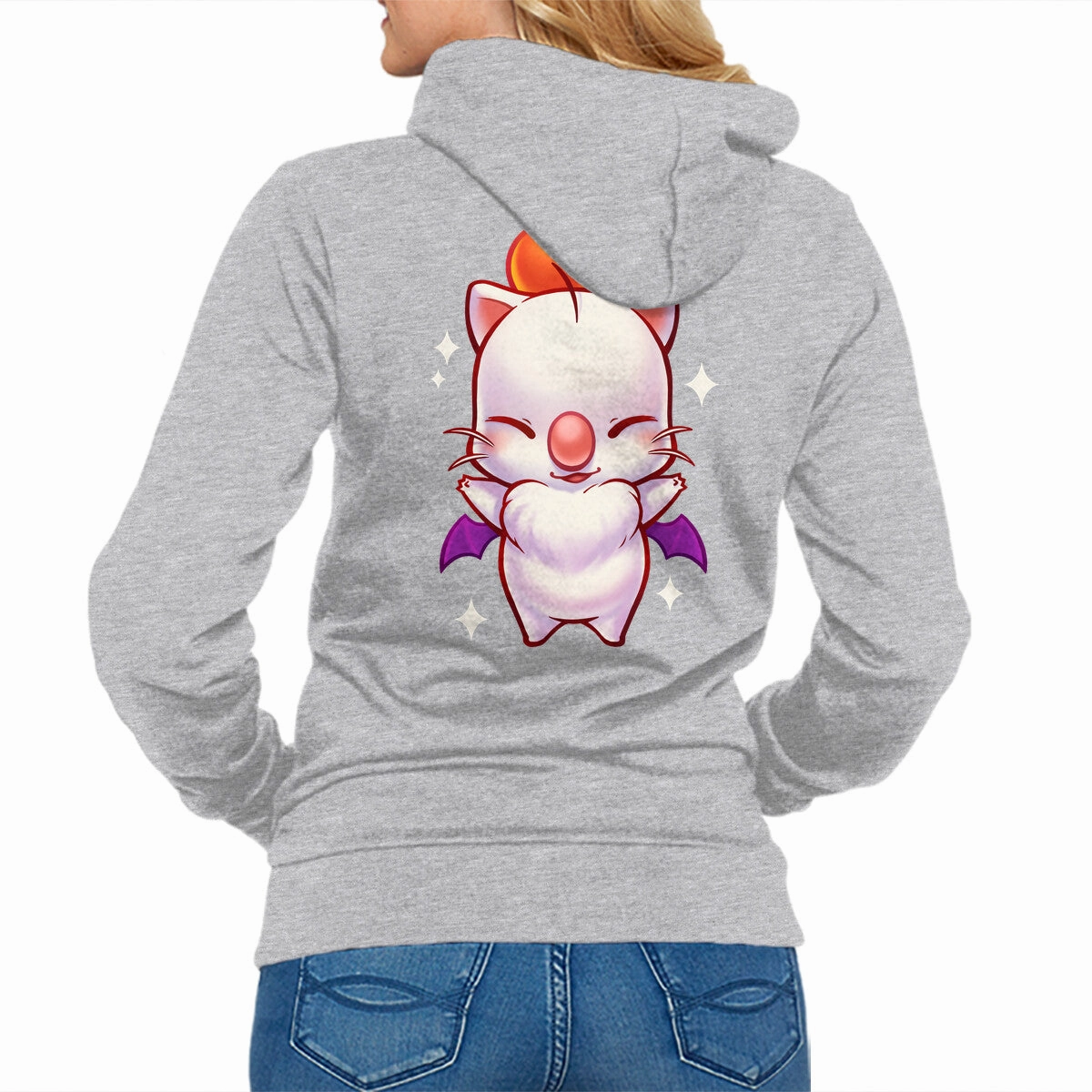 Abstract print Fashionable Design Cute Moogle Hug