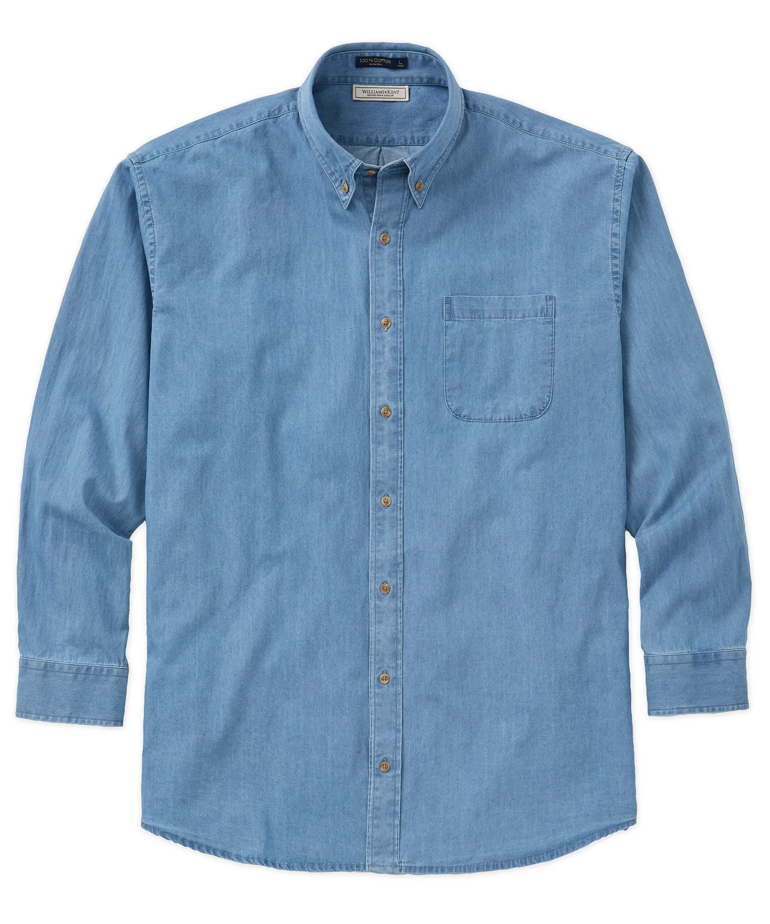 Denim Sport Shirt Structured Collar