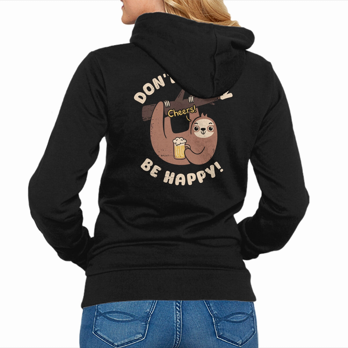 zippered Don't Hurry Just Be Happy
