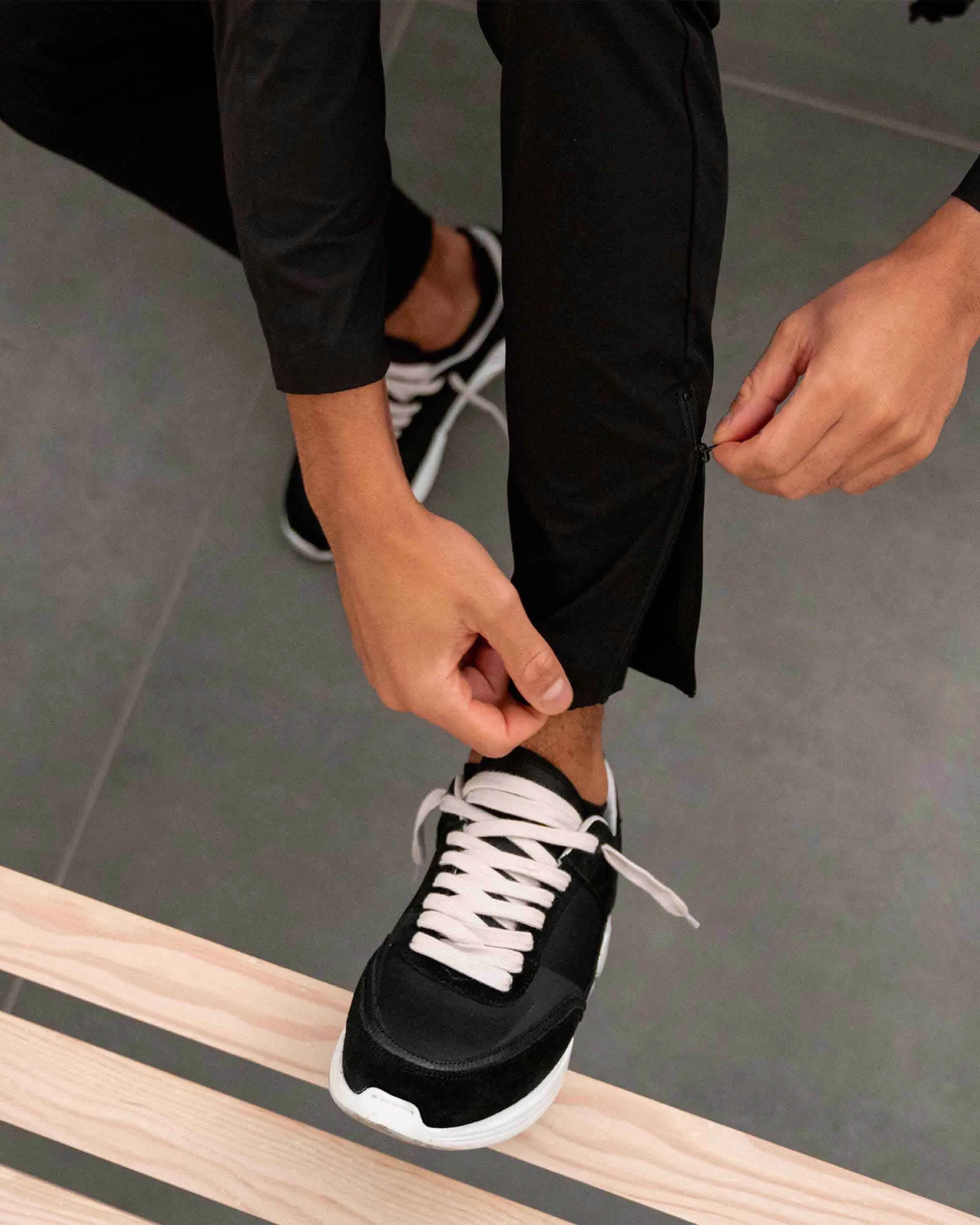 247 Zip Pant - Black Cozy and Relaxed