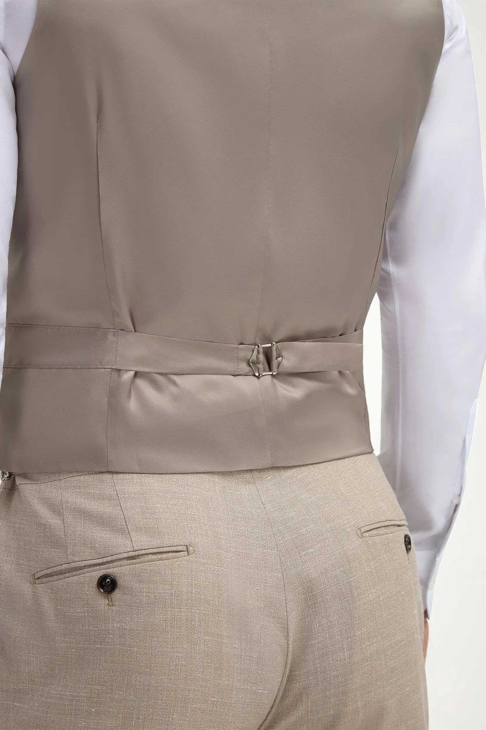 Beige double breasted waistcoat - Made in Italy Daily Use