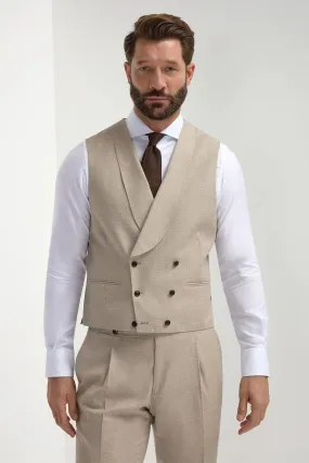 Casual Shoes WaterRepellentFinish Beige double breasted waistcoat - Made in Italy