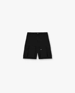 Baggy Cotton Cargo Short - Black Durable Stitching Birthday gift