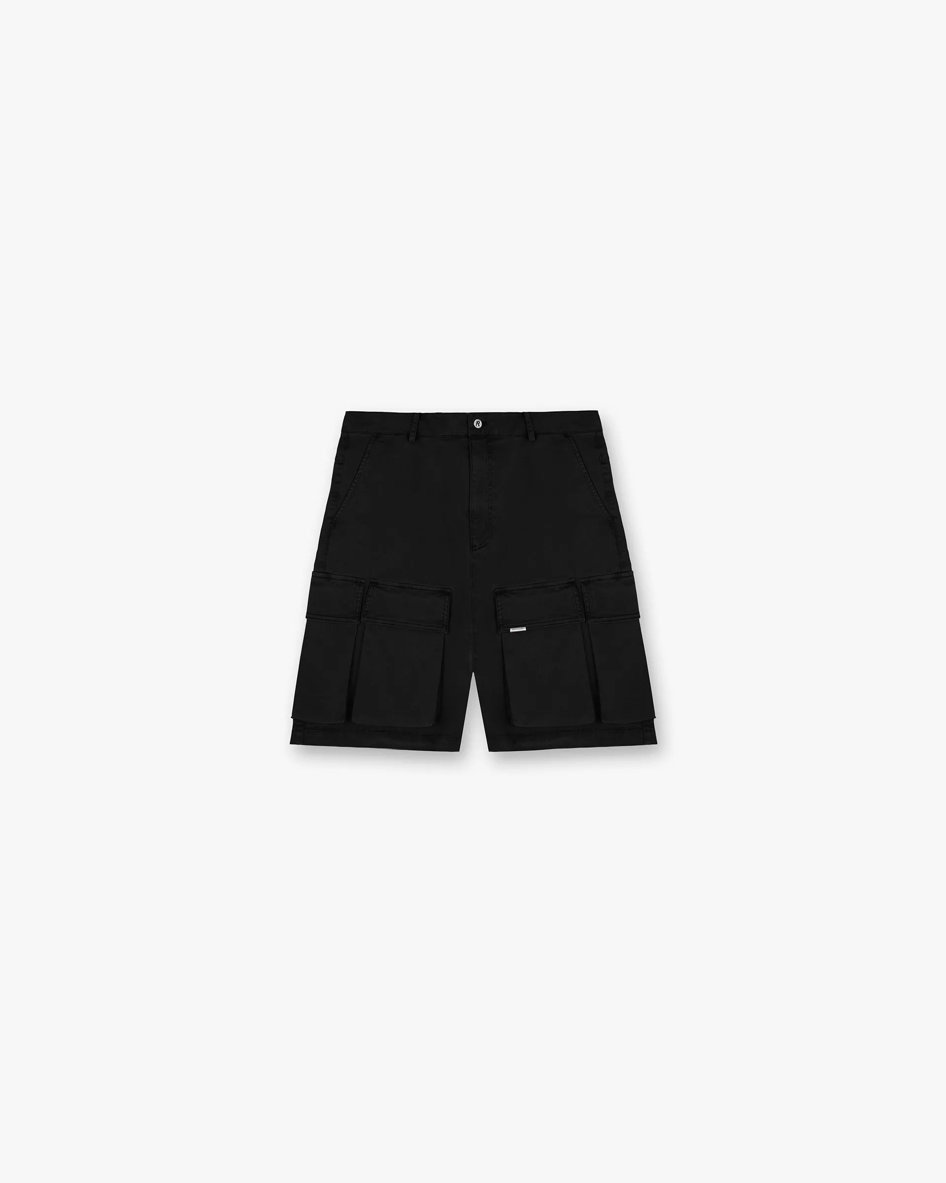 Baggy Cotton Cargo Short - Black Durable Stitching Birthday gift