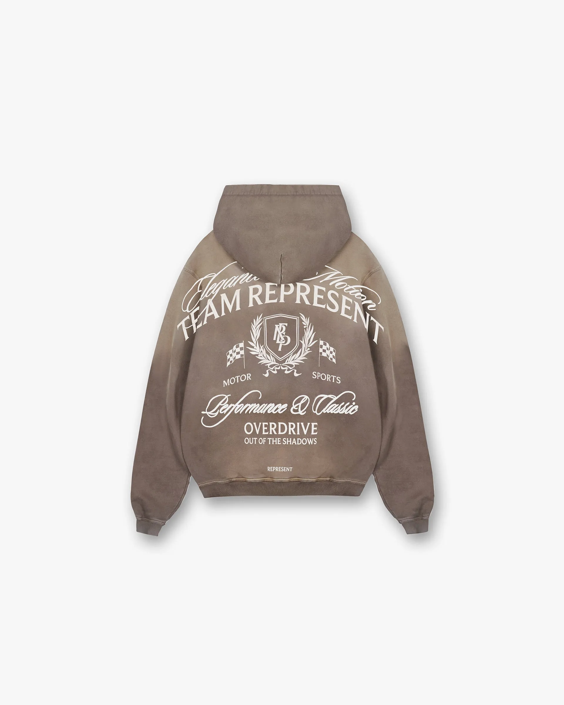 Crest Zip Up Hoodie - Dark Taupe Youthful Vibe Timeless Fashion