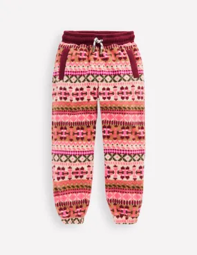 Thermal Lining Cosy Geometric Joggers-Pink Aztec Geo
