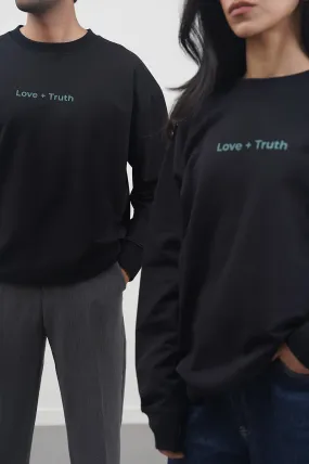 LOVE   TRUTH UNISEX SWEATSHIRT product retro nostalgia earthy colors