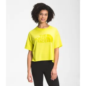 EcoCertified Textile Gym Wear Women's Short Sleeve Half Dome Cropped Tee