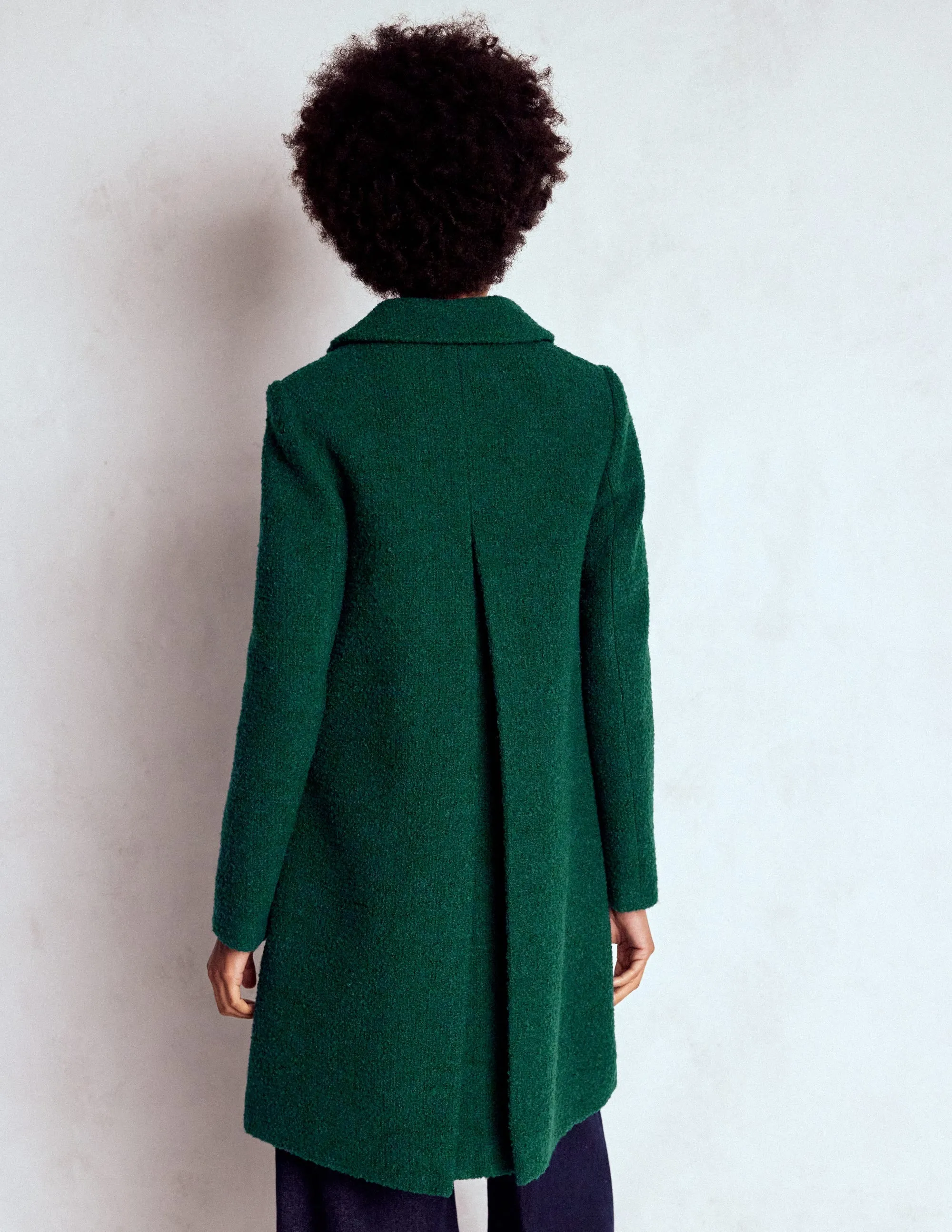 Slim Tailored Edinburgh Wool Coat-Emerald Night