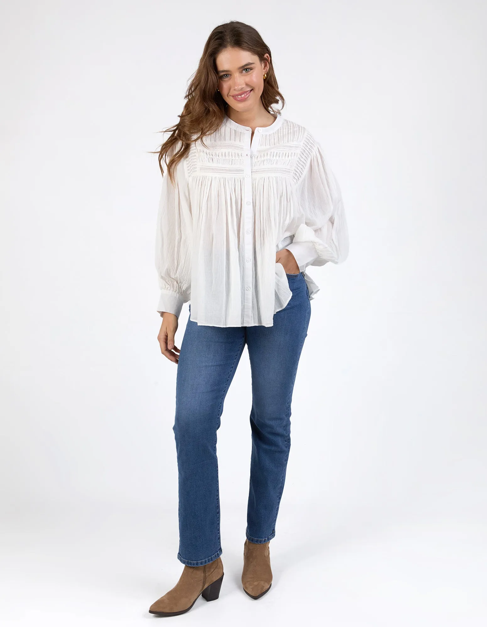 Elm Montana Blouse Marshmallow MultiFunctionalDesign